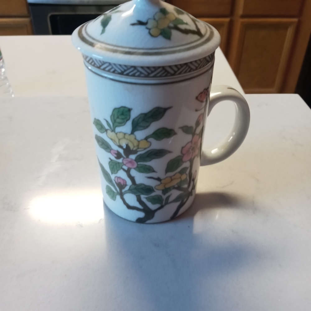 Porcelain pier 1 teacup with infuser